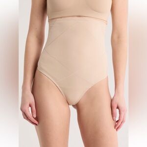 TC High Waist Thong High-Waisted Shapewear Briefs tan nude medium‎ NWT